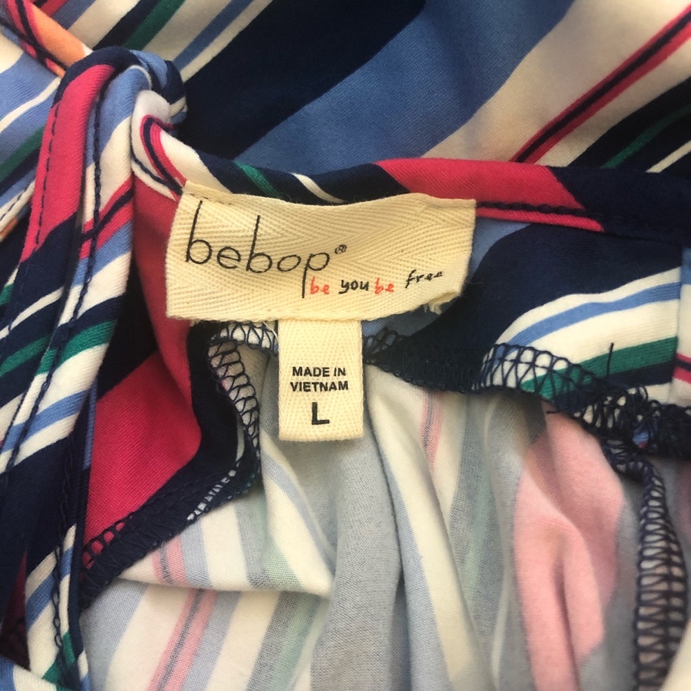 Striped Chevron Keyhole Skater Dress - Picture 6 of 7